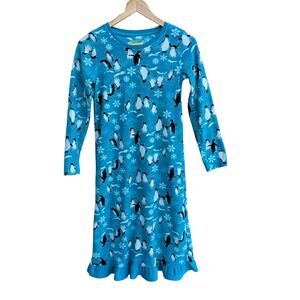 Jammies For Your Families Penguin Print Nightgown (Size 12 Girls).